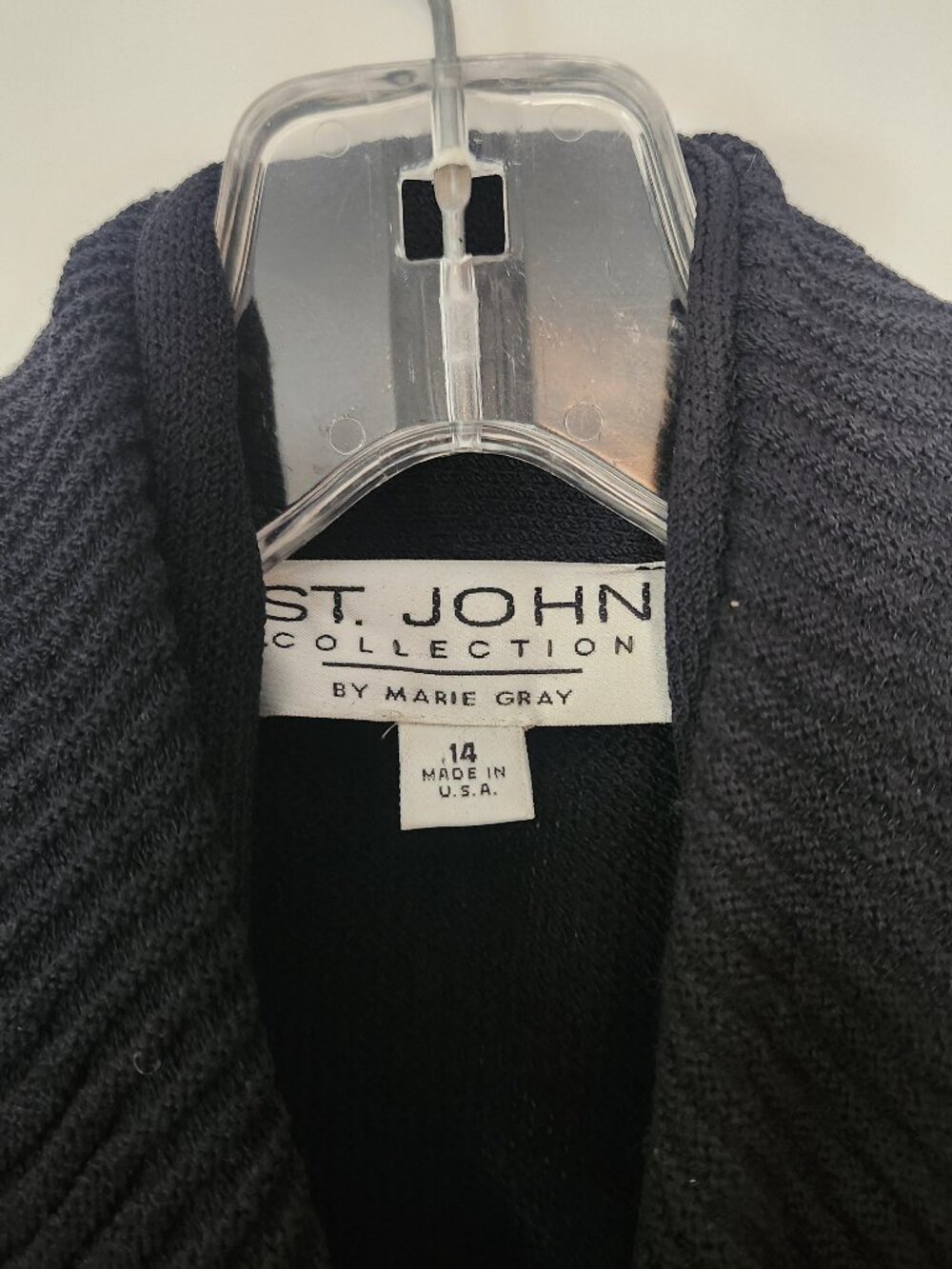 St. John Collection Long Knit Cardigan Coat